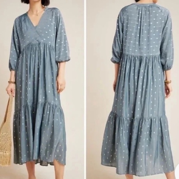 Anthropologie Dresses & Skirts - Anthropologie balloon sleeve tiered maxi
